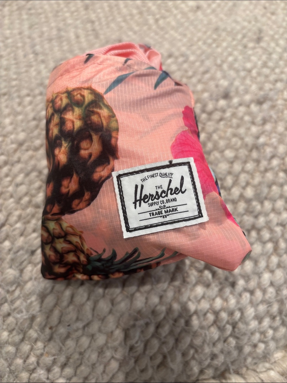Herschel Pink Tropical Pineapple Duffel